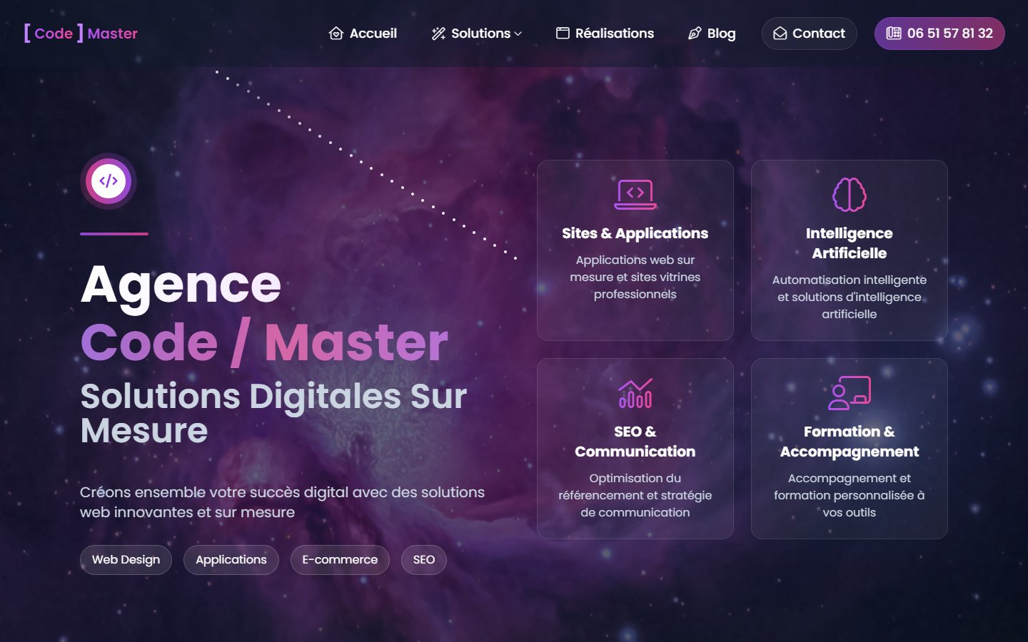 Agence Codemaster — Site vitrine