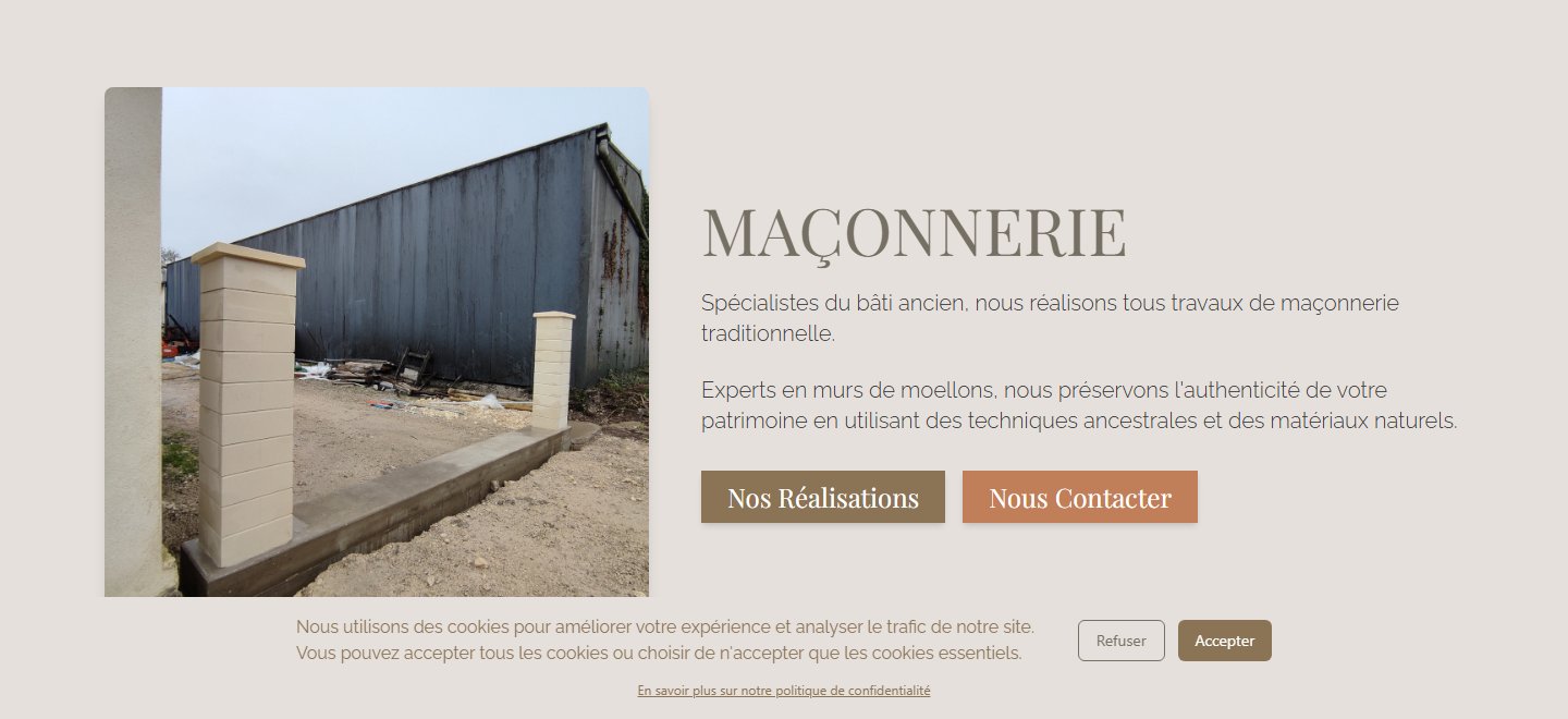 Service maçonnerie — restauration de murs anciens et bâti en moellons charentais