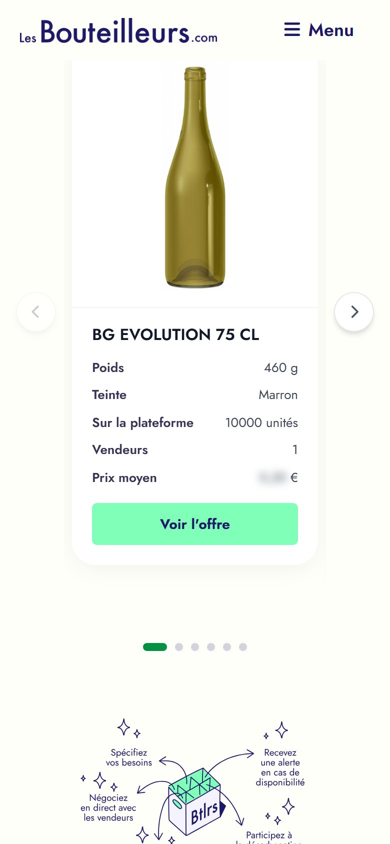 Vue mobile : navigation fluide sur le parcours producteur