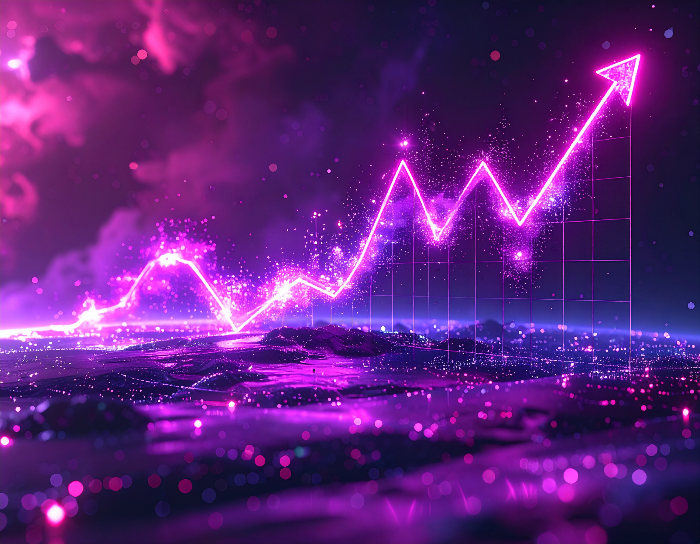Graphique SEO montrant la croissance du trafic organique